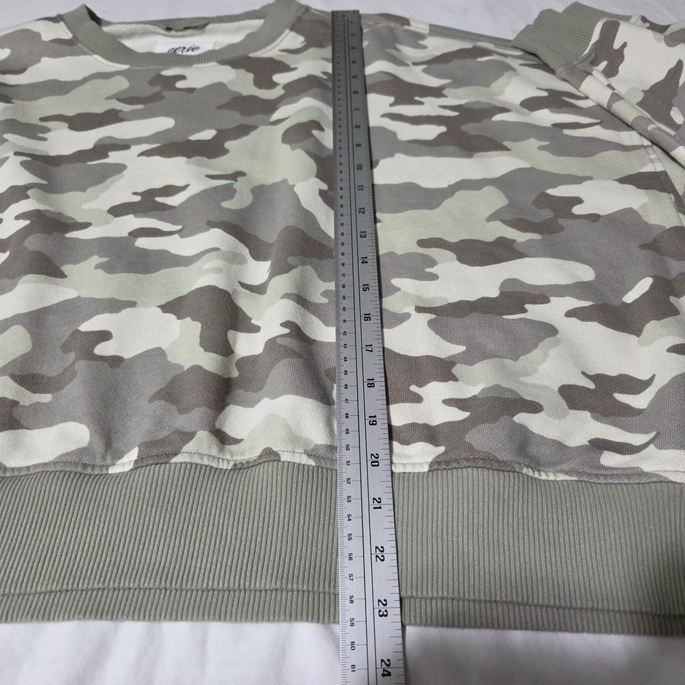 Aerie Camo Oversized Sweatshirt Green Camouflage Crewneck Pullover XXL New - Picture 8 of 8